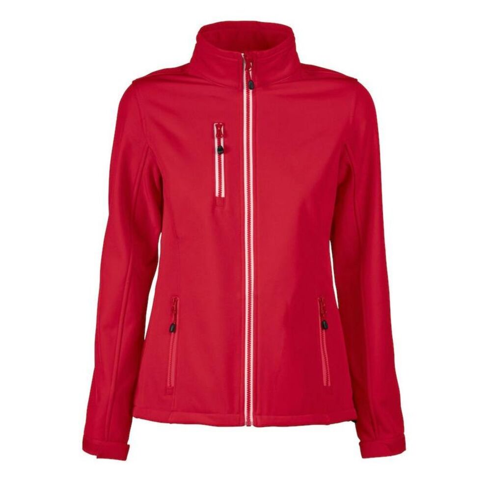 Printer RED Womens/Ladies Vert Soft Shell Jacket / Red